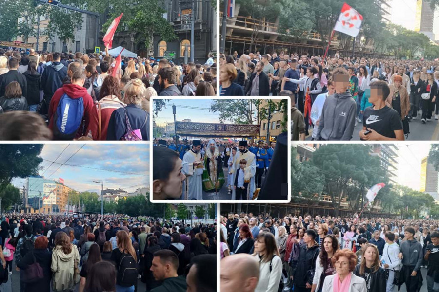 POČELA SVETOSAVSKA LITIJA – HILJADE VERNIKA ISPUNILE ULICE BEOGRADA: Sveti Sava ponovo u prestonom gradu sa svojim narodom (VIDEO)